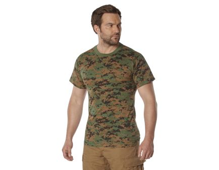 Rothco Camo 100 Cotton T-Shirt - Woodland Digital Camo, 3X-Large