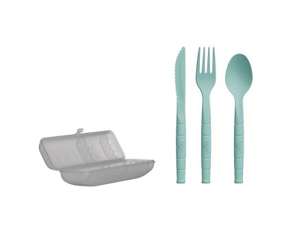 KA-BAR Knives Lunch Pal 3-Piece Utensil Set Teal - Functional - 9939
