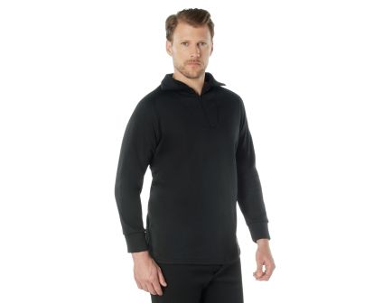 Rothco Ecwcs Poly Zip Collar Shirts - Black, X-Large