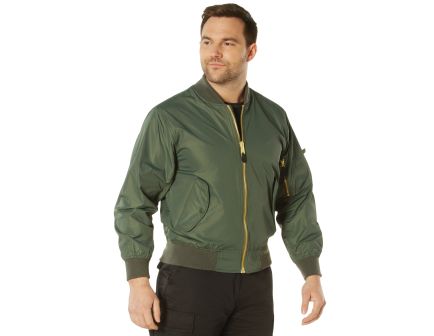 Rothco Lightweight Enhanced Nylon Ma-1 Flight Jacket - Sage Green, 3X-Large