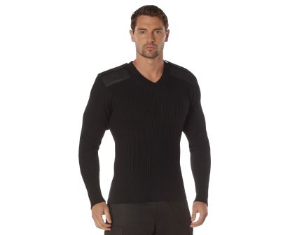 Rothco G.I. Style Acrylic V-Neck Sweater - Black, 5X-Large