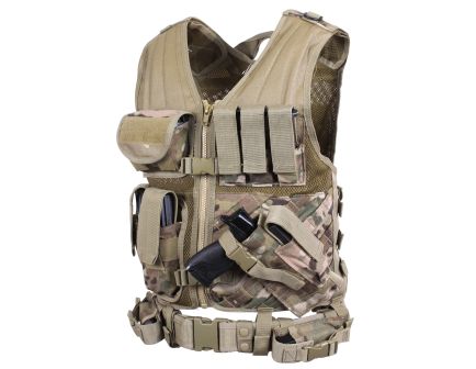 Rothco Cross Draw Molle Tactical Vest - Multicam, 2X-Large - 3X-Large
