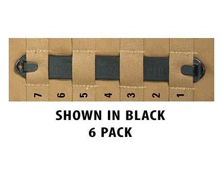 Blackhawk Speed Clip STRIKE or Pals/Molle Platform, Molle 3700 Series or USA Molle 3900 Series Pouches, 7" W, Black, 6/Pack - 38C706BK
