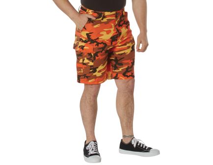 Rothco Colored Camo Bdu Shorts - Savage Orange Camo, 2X-Large