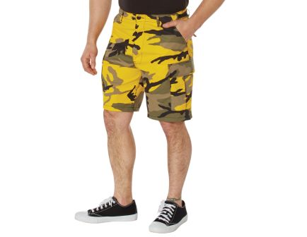 Rothco Colored Camo Bdu Shorts - Stinger Yellow Camo, X-Small