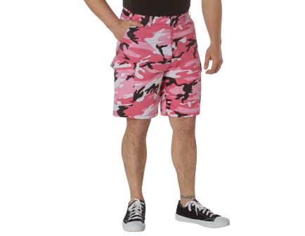 Rothco Colored Camo Bdu Shorts - Pink Camo, 2X-Large