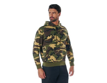 Rothco Camo Pullover Hooded Sweatshirt - Woodland Camo, X-Large