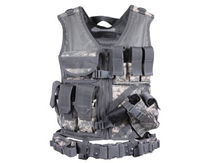 Rothco Cross Draw Molle Tactical Vest - Acu Digital Camo, Regular