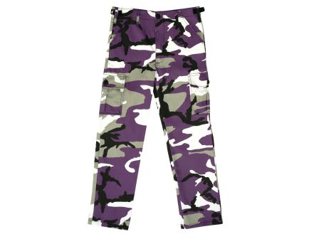 Rothco Kids Cargo Pants - Ultra Violet Camo, Large