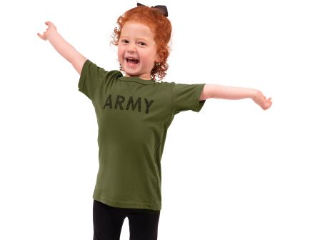 Rothco Kids Army Physical Training T-Shirt - Olive Drab, X-Large
