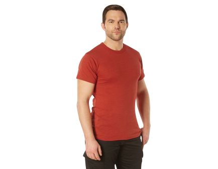 Rothco Solid Color T-Shirt With Cotton - Polyester Blend, Heather Red, 3X-Large