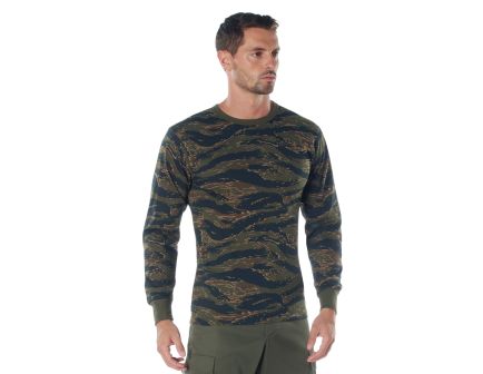 Rothco Long Sleeve Color Camo T-Shirt - Tiger Stripe Camo, 2X-Large
