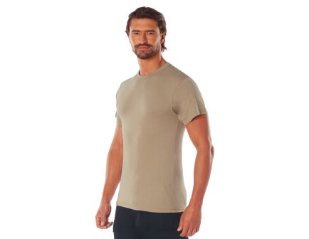 Rothco Solid Color T-Shirt With Cotton - Polyester Blend, Khaki, 2X-Large