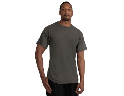 Rothco Solid Color T-Shirt With Cotton - Polyester Blend, Charcoal Grey, 3X-Large