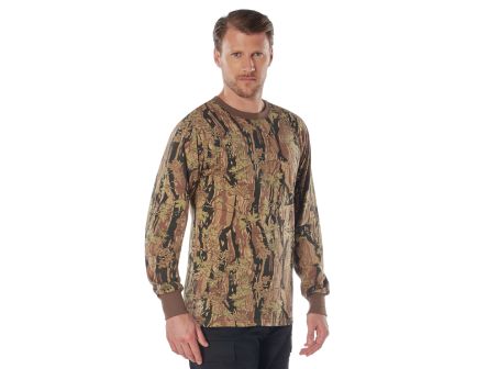 Rothco Long Sleeve Color Camo T-Shirt - Smokey Branch Camo, 2X-Large