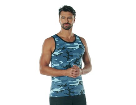 Rothco Camo Tank Top - Sky Blue Camo, X-Large
