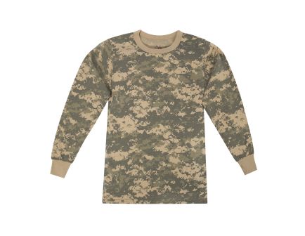 Rothco Kids Long Sleeve Camo T-Shirt - Acu Digital Camo, X-Large