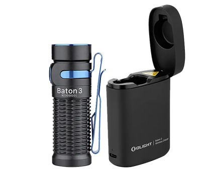 Olight Baton 3 Premium Edition w/ Wireless Charging Case LED Flashlight