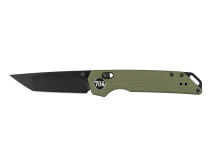 704 Gear Fang EDC 3.22" Tanto Blade Folding Pocket Knife w/ Crossbar Lock, Olive Drab Green