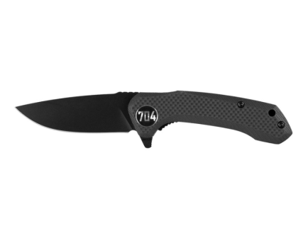704 Gear Midnight Scout Lite EDC Ultra Compact 2.44" DP Folding Pocket Knife, Black