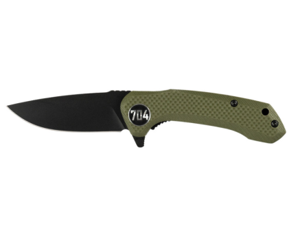 704 Gear Midnight Scout Lite EDC Ultra Compact 2.44" DP Folding Pocket Knife, Olive Drab Green