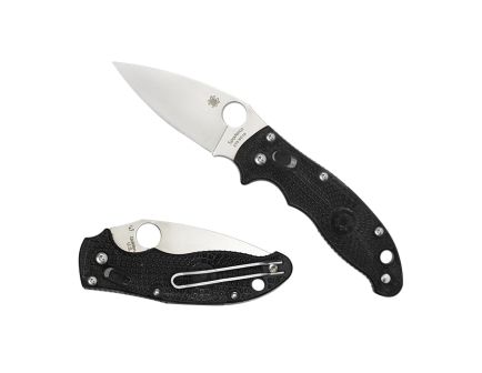 Spyderco Manix 2 Lightweight Folding Knife Drop Point Black - Durable, Lightweight and Reliable Handle - C101PBK2