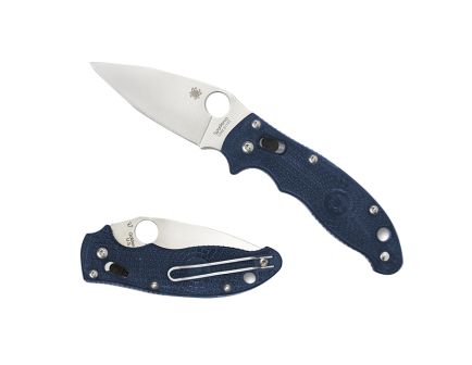 Spyderco Manix 2 Lightweight Folding Knife Drop Point Blue - Durable, Lightweight and Reliable Handle - C101PDBL2