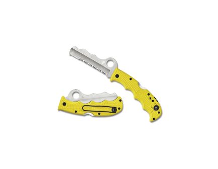 Spyderco Assist Salt Lightweight Folding Knife Sheepsfoot Yellow - Durable, Lightweight and Reliable Handle - C79PSYL