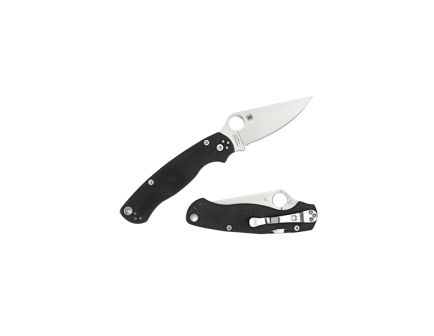Spyderco Para Military 2 Left-Hand Folding Knife Clip Point Black - Durable, Lightweight and Reliable Handle - C81GPLE2
