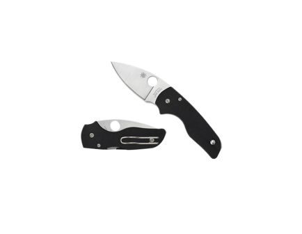 Spyderco Lil Native Folding Knife, Drop Point, Black - Sleek Handle, Smooth Operation, Secure Locking, Ideal for EDC and Everyday Carry - C230GP