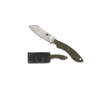 Spyderco Stok Fixed Knife Drop Point OD Green - for Versatile Use - FB50GPOD