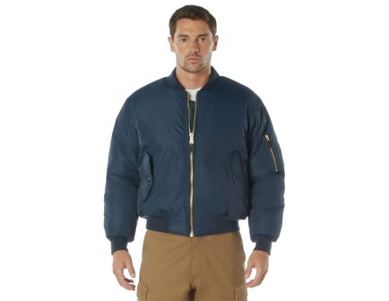 Rothco Enhanced Nylon Ma-1 Flight Jacket - Navy Blue, 3X-Large