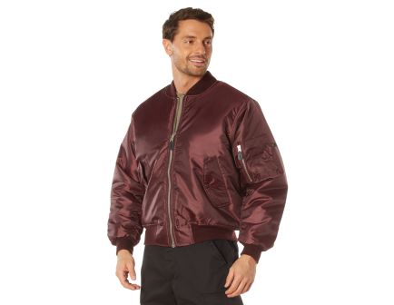 Rothco Ma-1 Flight Jacket - Maroon, 2X-Large