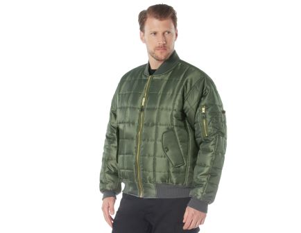 Rothco Quilted Ma-1 Flight Jacket - Sage Green, Small