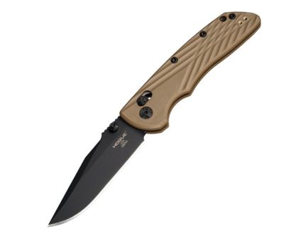 Hogue Deka Folding Knife Clip Point Flat Dark Earth - Robust Handle - 24377