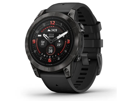 Garmin epix Pro (Gen 2) Sapphire Edition | 47 mm, Carbon Gray DLC Titanium with Black Band