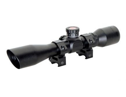 TruGlo TruBrite Xtreme 4x32 Compact Tactical Riflescope With Rings - TG8504BT