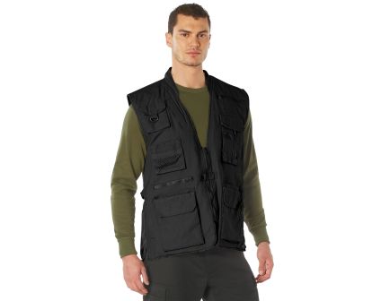 Rothco Deluxe Safari Outback Vest - Black, 3X-Large