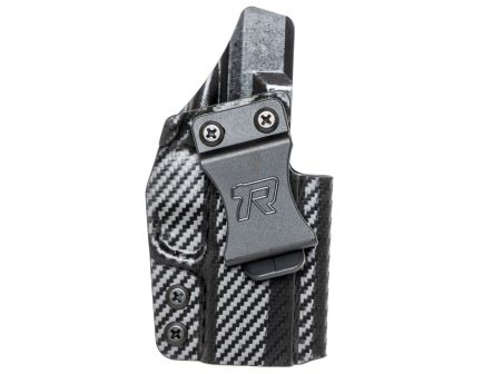 Rounded Gear Smith & Wesson M&P9 Shield Plus 9/40 IWB Holster RH Kydex Carbon Fiber Black - Stylish and Reliable Carry - SWNMPSHIELDCFRHVAR