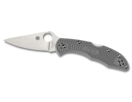 Spyderco Delica 4 Drop Point Folding Knife, 2.875", Gray - C11FPGY