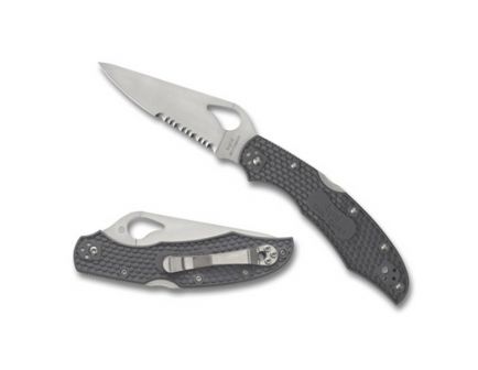 Spyderco byrd Cara Cara 2 Drop Point Second Generation Folding Knife, 3.75", Combination Edge - BY03PSBK2