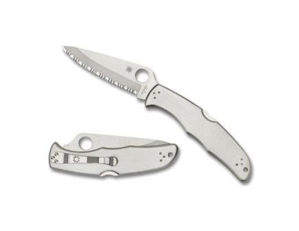 Spyderco Endura 4 Drop Point Folding Knife, 3.85", Fully Serrated Edge - C10S