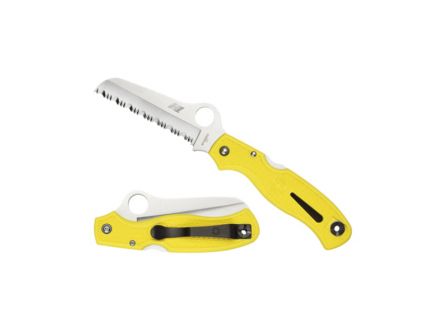 Spyderco Atlantic Salt Sheepsfoot Folding Knife, 3.687" - C89SYL