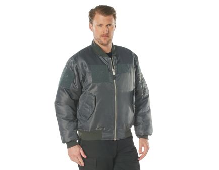 Rothco Ma-1 Flight Jacket With Patches - Gunmetal Grey, 3X-Large