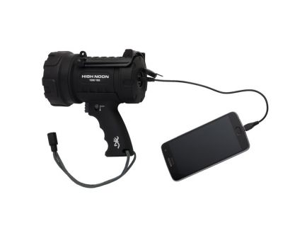 Browning High Noon Pro 1000 87/1800 lm Cree XM-L LED Spotlight w/ Power Bank, Black - 3717774