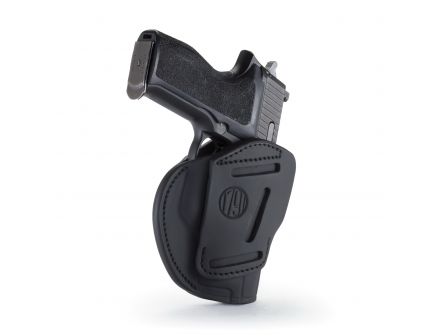 1791 Gunleather 3WH-3 Ambidextrous Glock 26 OWB Open-Top Concealment 3-Way Holster, Stealth Black - 3WH-3-SBL-A