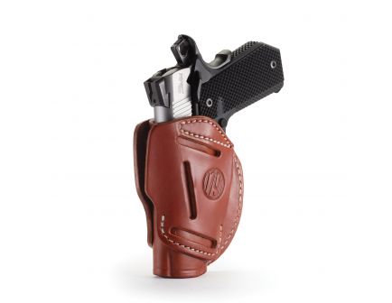 1791 Gunleather 3WH-4 Ambidextrous Springfield XD OWB Open-Top Concealment 3-Way Holster, Classic Brown - 3WH-4-CBR-A