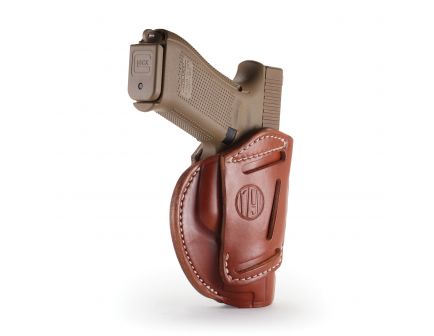 1791 Gunleather 3-Way Ambidextrous OWB Holster, Classic Brown - 3WH-5-CBR-A