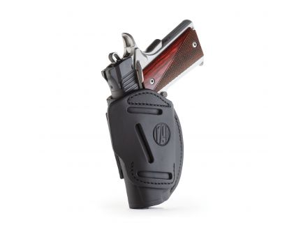 1791 Gunleather 4WH-1 Size 1 Right Hand 3" to 4" Barrel 1911 IWB/OWB Concealment 4-Way Holster, Stealth Black - 4WH-1-SBL-R