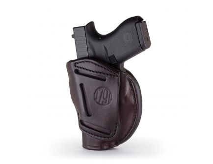 1791 Gunleather 4WH-3 Size 3 Right Hand IWB/OWB Concealment 4-Way Holster, Signature Brown - 4WH-3-SBR-R